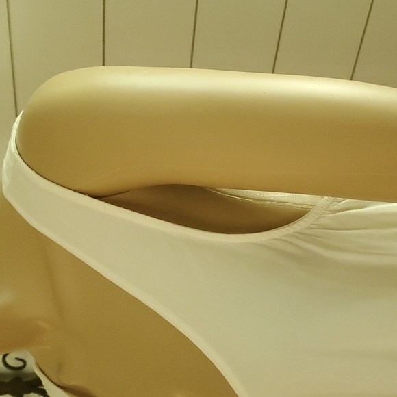 Boho Blue Betty top/blouse flounce bottom one size cream tan beige baby doll - Picture 7 of 14